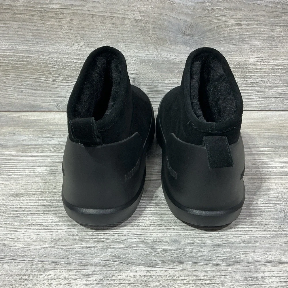 Moon Boot Luna Womens Low Suede Snow Boots Size 8 US Black Slip On